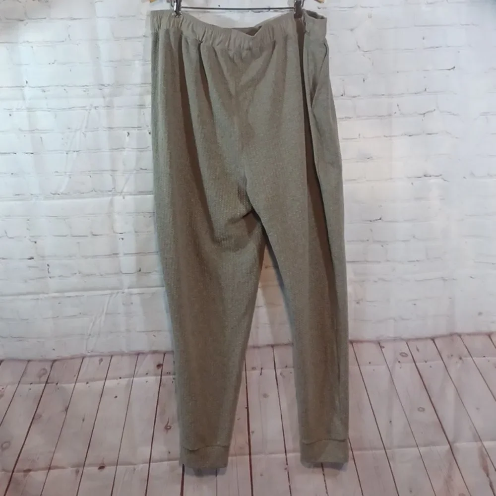 Zelos Waffle Knit Men's Tan & Gray Lounge Sweat Pants Pockets 2XLT New
